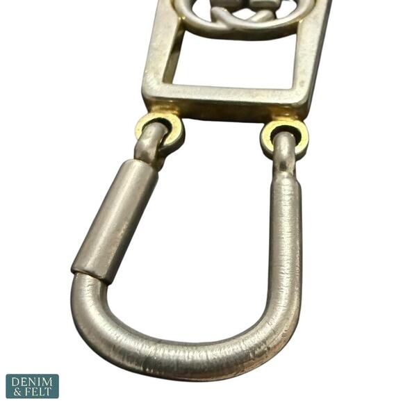 Gucci G. Gucci Vintage Italy Silver-Tone Logo Keyring Bag Charm - Picture 8 of 11